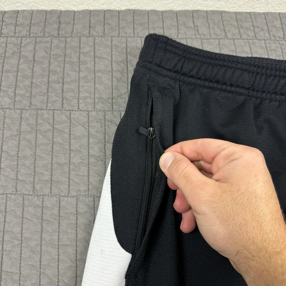 Adidas Sweatpants Men Medium Black Baggy Loose Fit Workout Gym Sportswear Active